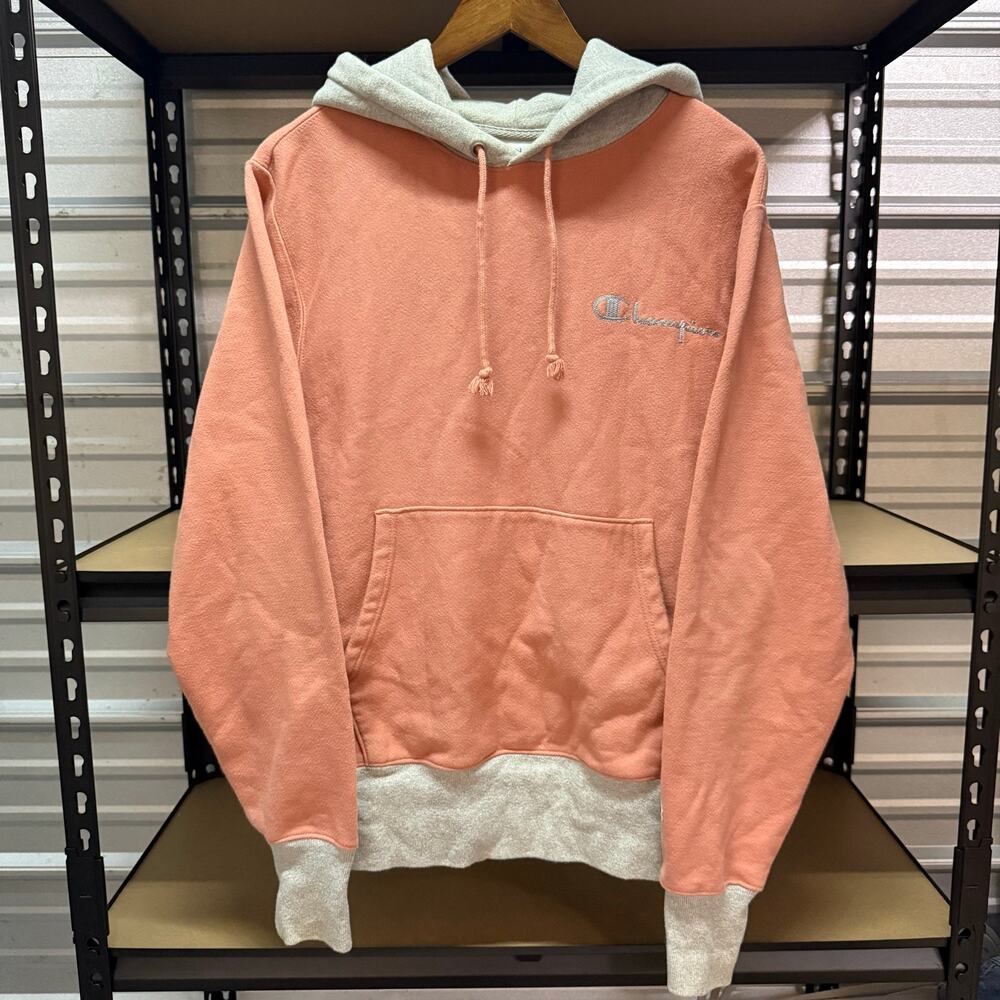 Champion Pink And Gray Colorblock Hoodie Women’s Small